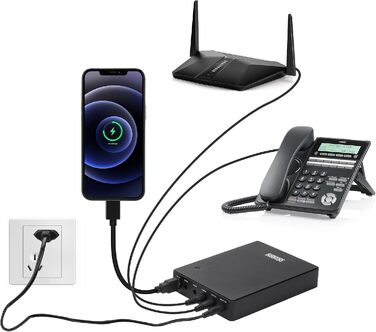 Джерело безперебійного живлення для роутера, модему, камери з входом AC вихід USB 5V DC 5V 9V 12V 3A (74Wh)