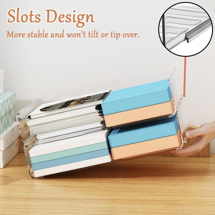 Рівневий штабельований прозорий лоток для документів формату А4, лоток для паперу/документів XingyLi з акрилу PET, органайзер для столу, лоток для листів, відділення для зберігання книг, журналів та папок, 2-