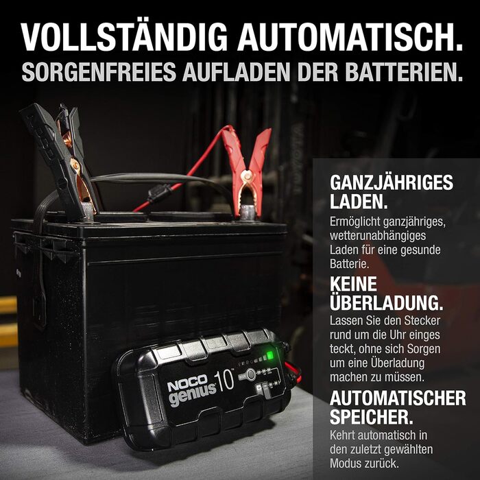 Інтелектуальний зарядний пристрій 10А, зарядний пристрій 6В/12В, крапельний зарядний пристрій і десульфатор з температурною компен