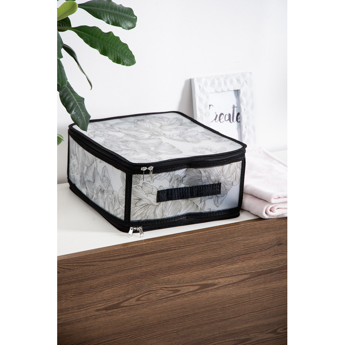 Кошик Idea Home DB-24 Anthracite Flowers 30x28x15 см (7058559)