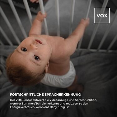 Бездротова відеоняня 360 з дистанційним керуванням направленої камери, SMART VOX, нічним баченням і колисковими, 3045 Videovoice -