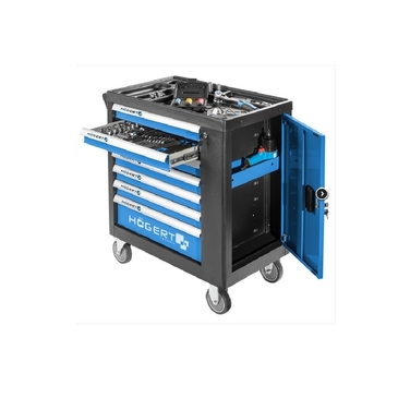 Візок інструментальний 7 ящиків, бічне відділення. HOEGERT 7 (HT7G049)