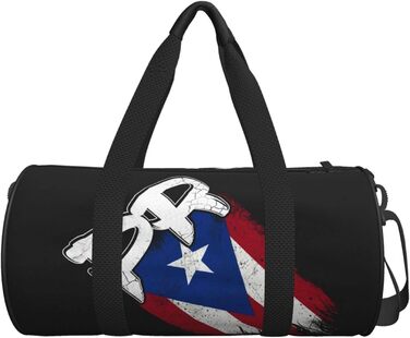Спортивна сумка з прапором Пуерто-Ріко, велика дорожня сумка для фітнесу та подорожей на вихідні для чоловіків та жінок
