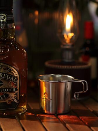 Пивний кухоль Campingmoon 304 з нержавіючої сталі, маленький, 210 мл, S-190 (комплект з 2 предметів), сріблястий