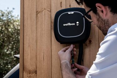 Зарядний пристрій для електромобілів (11 кВт, тип 2, Wi-Fi, Bluetooth, OCPP, внутрішній/зовнішній, 5м, проста установка), білий