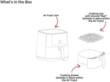 Аерофритюрниця Instant Brands Vortex 6 Plus 4-в-1 1700 Вт, 3.7 л - смаження на повітрі, запікання, смаження, гриль, дегідратор і підігрівач їжі Medium Digital (3.7 л)
