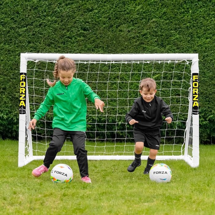 Футбольні ворота FORZA 1,8 м x 1,2 м Всепогодні ворота Forza з ПВХ для дітей та дорослих Міцні футбольні ворота для саду та тренувань Додатково чохол для мішеней, м&39яч та сумка для перенесення 1-х воріт