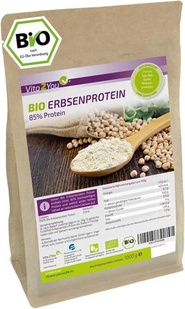 Гороховий протеїн Vita2You Organic 1 кг