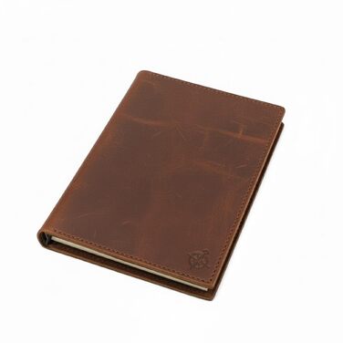 Планер Wanderings зі шкіри A5 сільський багаторазовий щоденник на 6 кілець органайзер ручної роботи зі справжньої шкіри сумісний з Filofax. 100 аркушів, 200 сторінок у лінійку 6&39 x 8,5&39 / 22 x 15 см