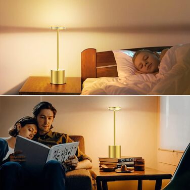 Світлодіодна настільна лампа Hapfish Акумуляторна батарея, 5000 мАг сенсорна настільна лампа з регулюванням яскравості, настільні