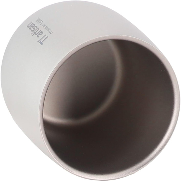 Двостінна туристична кружка, 120 мл, титанова кавова кружка для гарячих і холодних напоїв, подорожей на природі та пікніків