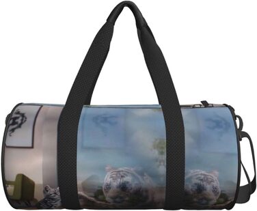 Дорожня сумка з принтом котів та тигрів, спортивна сумка для чоловіків та жінок, сумка-мішок, спортивна торба