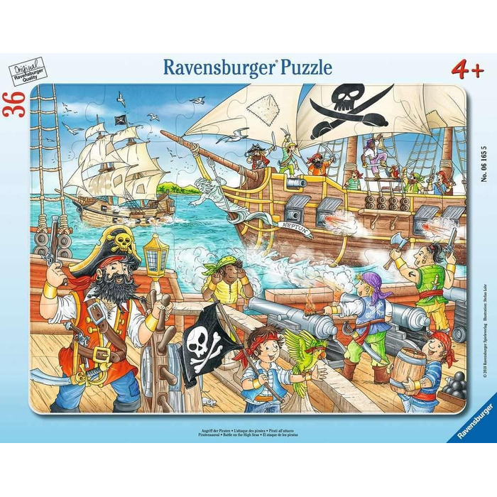 Дитячий пазл Ravensburger - 06165 Attack of the Pirates - рамковий пазл для дітей від 4 років, 36 елементів