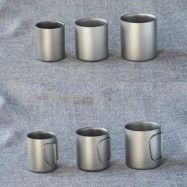 Титанова кружка з подвійними стінками для використання на природі, титанова чашка для води, кружка для кави/чаю з кришкою, для дому, використання на природі, кемпінгу, посуду для активного відпочинку, 300 мл