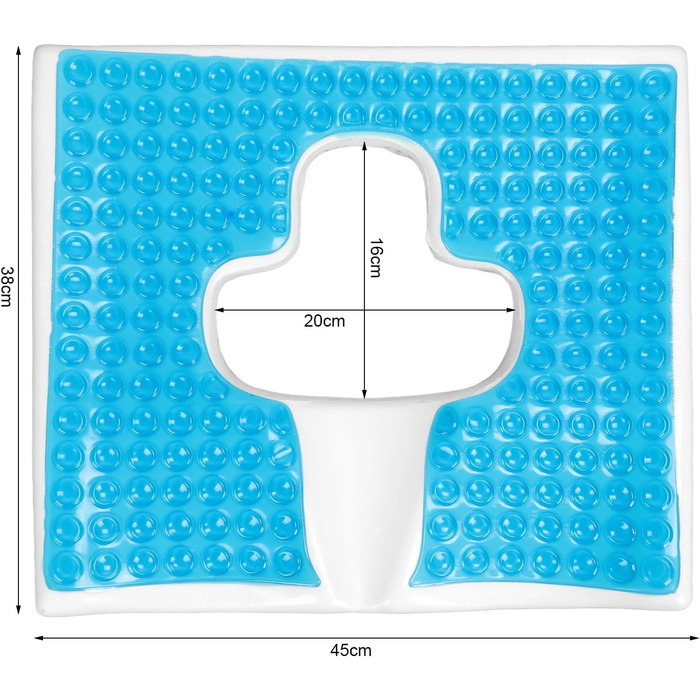 Подушка сидіння Sonew від геморою, подушка проти пролежнів, Т-подібний отвір, трикутний нахил, дихаючий волокнистий матеріал, подушечка проти пролежнів