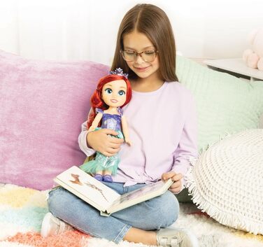 Лялька Дісней Принцеса Аріель 35 см, світловідбиваючі блискітки, рухливі суглоби, знімний наряд, туфлі, діадема, довге руде волосс