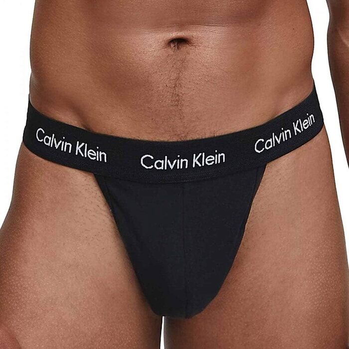 Чоловічі стрінги Calvin Klein 2Pk з 2 упаковок зі стрейчем XL чорний (чорний)