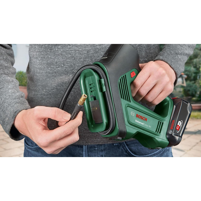 Електричний повітряний насос Bosch UniversalPump 18V (без акумулятора, 18 вольт, для автомобільних, мотоциклетних і велосипедних ш
