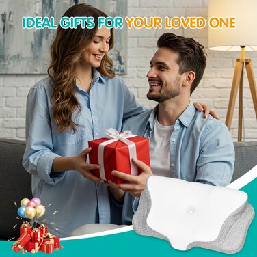 Подушка з піни з ефектом пам&39яті, подушка для шиї, подушка для голови, ергономічна подушка для підтримки шиї, подушка для сну на боці, спині та животі, 62x49/12 см, білий/сірий