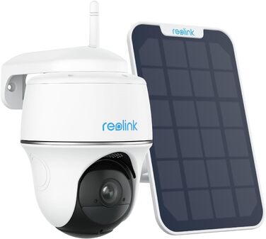 Камера спостереження Reolink Outdoor Battery WiFi 355/140 Swivel, 2K Solar IP Camera Outdoor, Pan Tilt, PIR Motion Detector, AI Detection, 2.4GHz WiFi, 2-Way Audio, Argus PT Lite with Solar Panel, 3MP