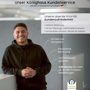 Інфрачервоний обігрівач Knighaus - 130 Вт із сертифікацією TV SD 5-річна гарантія виробника Подвійний захист від перегріву Для настінного монтажу Включає розумний термостат та застосунок