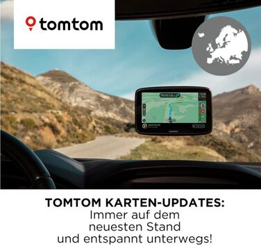 Навігаційний пристрій Tomtom GO Classic (уникнення пробок завдяки Tomtom Traffic, оновлення Європа, оновлення через Wi-Fi) (6 дюймів, комплект з кріпленням для вентиляційного отвору)