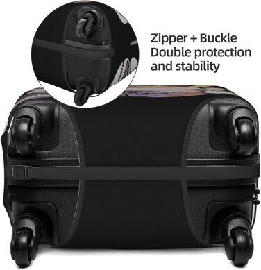 Чохол для валізи ZORIN, аніме-стиль Котик їсть рамен, захисний, водостійкий, для валіз розміром 45.7 - 81.3 см (XL)