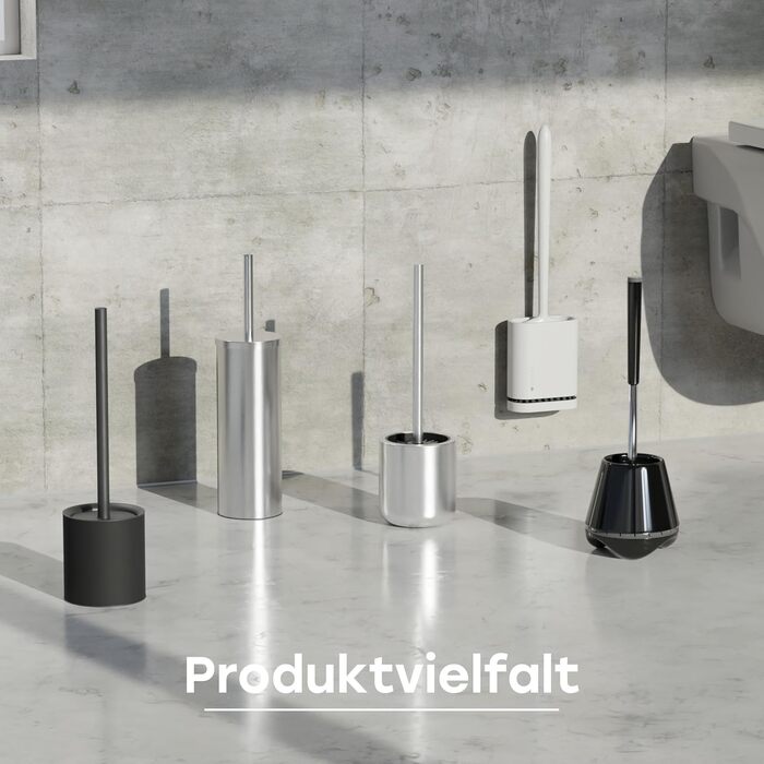 Силіконова щітка для туалету з плоскою та гнучкою головкою - Силіконова щітка для туалету зі швидковисихаючим тримачем - Сучасна щ