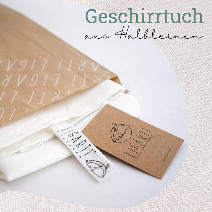 Чайний рушник напівльняний (зроблено в ЄС) I Дизайнерський кухонний рушник 50x70 см I OEKO-TEX I Серветки для посуду Chipseichhoer
