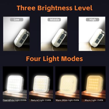 Акумуляторний кемпінговий ліхтар, світлодіодний кемпінговий ліхтар 800 лм, USB-акумуляторний кемпінговий ліхтар, водонепроникний кемпінговий ліхтар IPX5, портативний зарядний пристрій 4800 мАг, 4 режими освітлення, для риболовлі на свіжому повітрі, поході