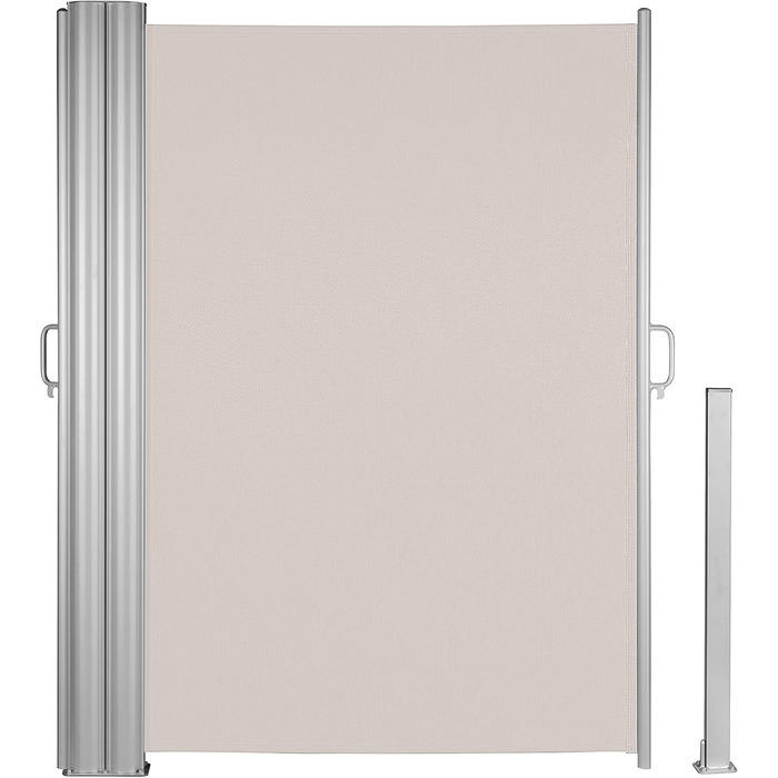 Двосторонній висувний тент Ventanara, екран для забезпечення конфіденційності, сонцезахисний тент, вітрозахисний екран, сонцезахисна штора (180 x 600 см, бежевий) 180 x 600 см бежевий