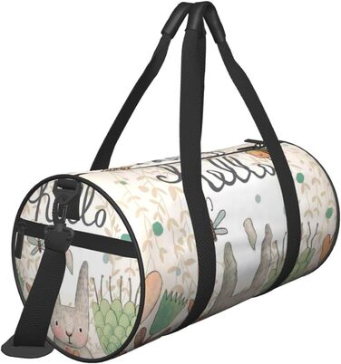 Дорожня сумка Квітучий зайчик, спортивна сумка з метеликами та бджолами для чоловіків та жінок, сумка-мішок для моря/басейну