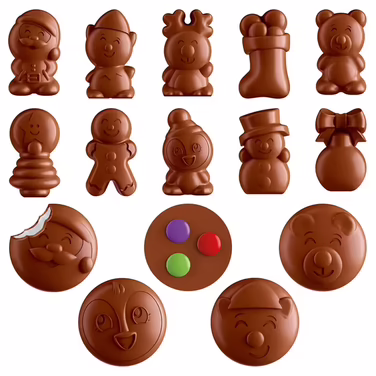 Різдвяний адвент-календар з фігурками з молочного шоколаду та цукерками, 24 предмети Smarties