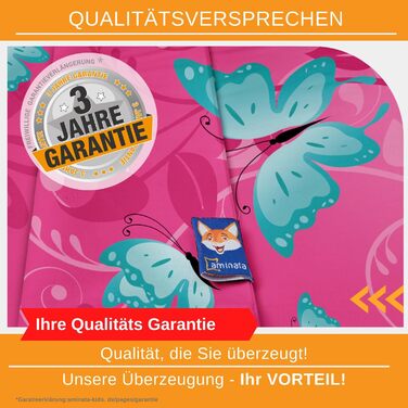 Дитяча постільна білизна Aminata 135x200 метелики діти дівчатка бавовняний метелик рожевий рожевий блискавка YKK квіти з тваринним