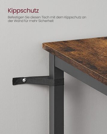 Барний стіл VASAGLE, Стіл для роботи стоячи, Кухонний стіл, Високий, зі сталевим каркасом, 60 x 60 x 92 см, Легке складання, для кухні, вітальні, Індустріальний дизайн, Вінтажний коричнево-чорний LBT25 шт. 60 x 60 x 92 см Вінтажний коричневий чорний