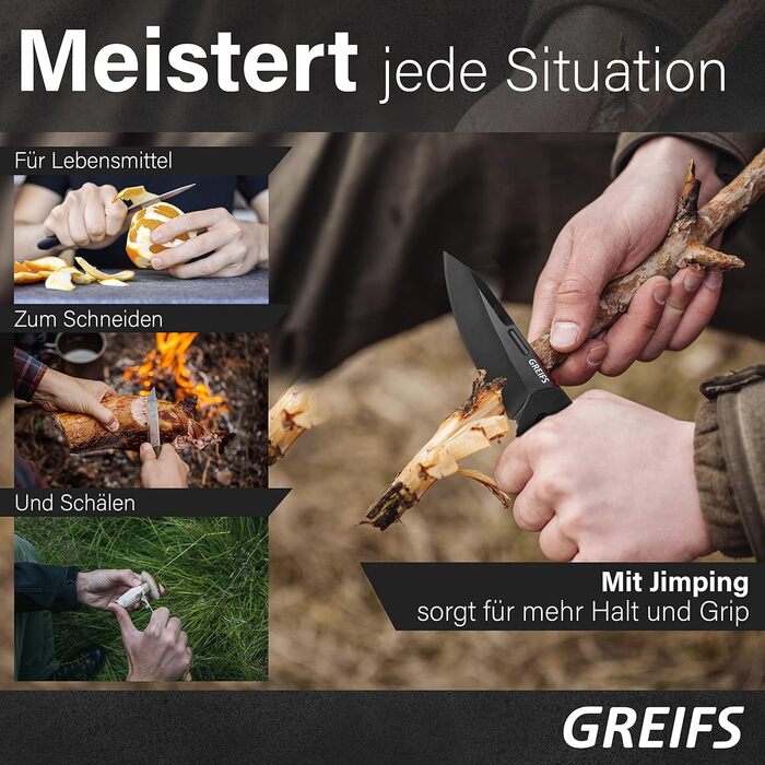 Складаний ніж G1 (дворучний) з точилкою та чохлом, EDC ніж Outdoor & Survival кишеньковий ніж, ніж для виживання, мисливський ніж