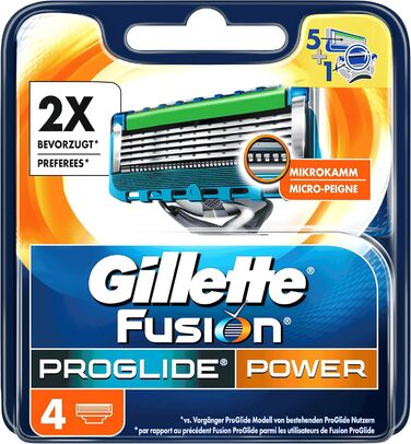 Леза для бритви Gillette Fusion ProGlide Power для чоловіків 4 шт. и