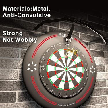 Світлодіодний складаний ліхтар для мішень для дартсу SOLLA, портативне освітлення TOR135 для всіх видів мішень для дартсу, регульований кут променя та яскравість, професійні аксесуари для мішень для дартсу з підсвічуванням