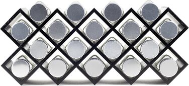 Дерев&39яна підставка для спецій сертифікована FSC підставка для спецій для шафи підставка для спецій для дверцят шафи, кухонний органайзер без свердління (чорний)