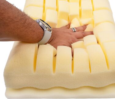 Підтримуюча подушка для шиї Traumschloss Comfort - регульована по висоті, подушка для зняття тиску з в&39язкопружним пінопластовим ядром (RG50) та дихаючим, стійким подвійним в&39язаним чохлом - 30x60 см, 10 см