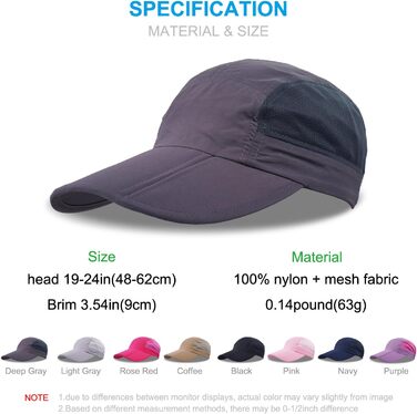 Складна бейсболка Літні сітчасті бігові шапки Козирки Спортивний капелюх Спортивний водонепроникний капелюх Капелюх водія вантажів