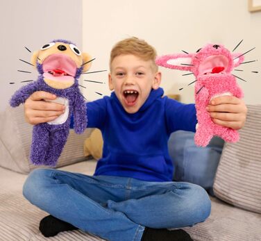 Скремерз AFFE 'Мавпячі витівки Simba 105953333 плюшева іграшка з кумедними звуками, фіолетова мавпочка, 30 см, для дітей від 5 років