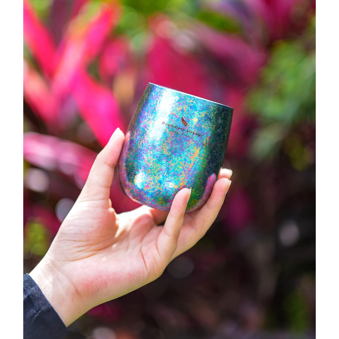 Безмежна подорож Титанова чашка Двошарова барвиста чашка Кемпінгова чашка для води Портативна дорожня кружка для чаю, вина, пива,