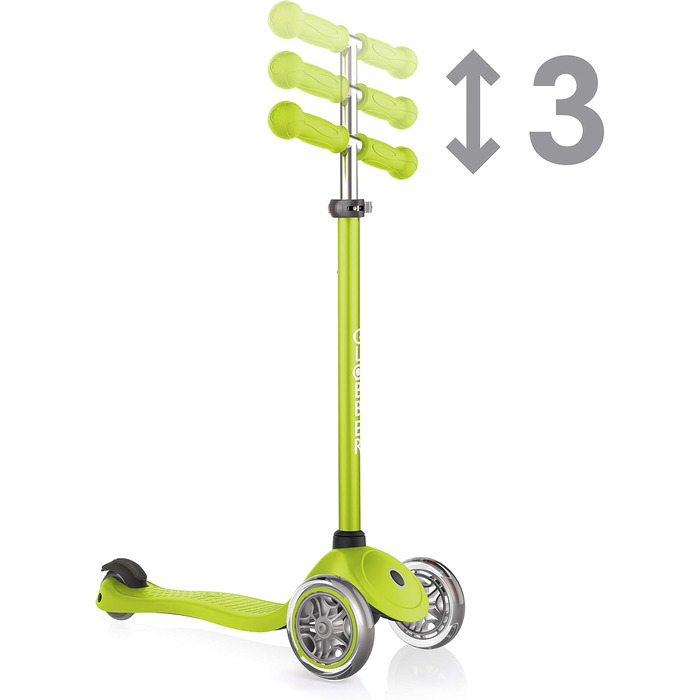 Самокат дитячий, 120/80 мм, ABEC 5, 3 колеса, регульований по висоті, один розмір зелений