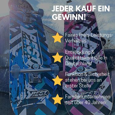 Скейтборд A7 Street - найкращий спортивний скейтборд для дітей та початківців, ABEC 7 підшипники, нековзка 7-шарова кленова дека, вантажопідйомність 100 кг, класний дизайн Street Blue