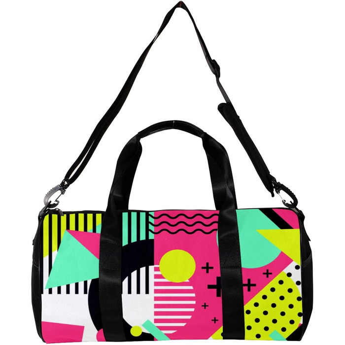 Сумка-мішок для подорожей, спорту та йоги, з сучасним геометричним малюнком, компактна спортивна сумка для фітнесу та ручної поклажі