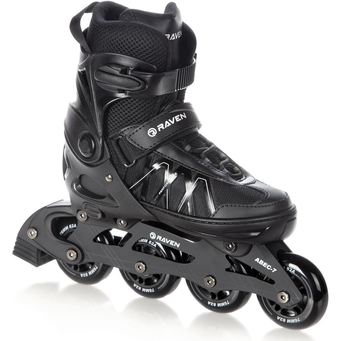 Роликові ковзани RAVEN Expert 2-в-1, хокейні, для дітей та дорослих, регульовані, 40-43 (25,5-28 см), чорні, з хокейними лезами