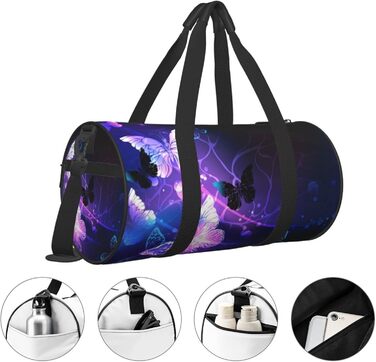 Дорожня сумка-циліндр з квітковим візерунком, спортивна сумка для чоловіків та жінок, сумка-мішок, спортивна сумка