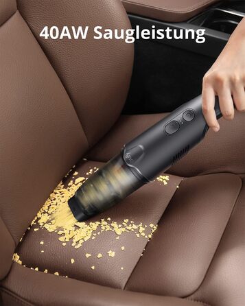 Ручний пилосос eufy HomeVac H20, Акумуляторний автомобільний пилосос, потужність всмоктування 40 Вт, вага приблизно 654 г, зарядни