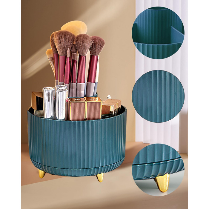 Косметичний органайзер для макіяжу, органайзер для пензлів, що обертається на 360, косметична полиця косметичні органайзери для де